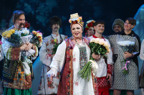 Надежда Бабкина на премьера фолк-мюзикла «Ночь перед Рождеством»