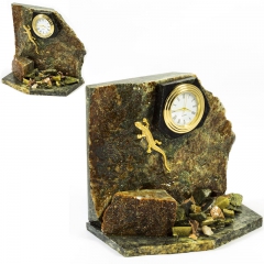 Часы из натурального камня "Скала" Драгоценный камень змеевик