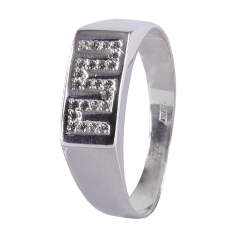 Мжское кольцо Драгоценный камень фианит Оправа серебро
