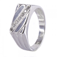 Мужское кольцо Оправа серебро Драгоценный камень фианит