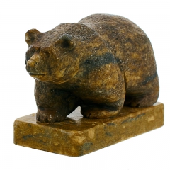 Фигурка из камня "Медведь" Драгоценный камень кальцит