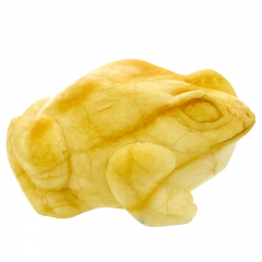 Фигурка из камня "Лягушка" Драгоценный камень ангидрит