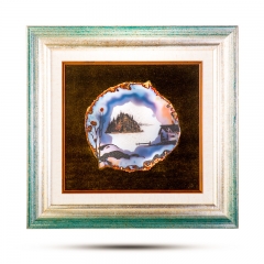 Картина "Зимний сон" Драгоценный камень агат