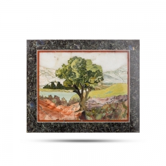 Флорентийская мозайка "Пейзаж" из натурального камня