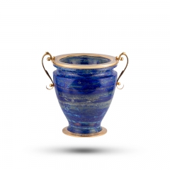 Эксклюзивная ваза из лазурита златоустовская гравюра