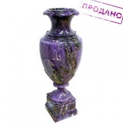 Напольная ваза (Королевский дар) Камень чароит.Ручная работа