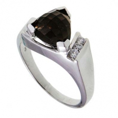 Мужское кольцо  Камень раухтопаз, оправа серебро 925 проба