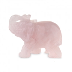 Фигурка "Слон" Камень розовый кварц