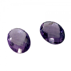 Огранка камень аметист овал-бриолет