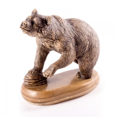 Фигура "Бурый медведь" Драгоценный камень кальцит