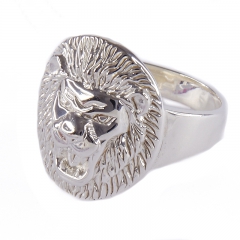 Мужское кольцо "Лев" Оправа серебро