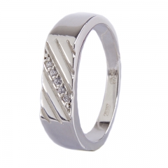 Мужское кольцо Драгоценный камень фианит Оправа серебро 925 проба