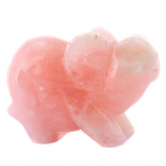 Памятный подарок Фигурка из камня "Овен" Драгоценный камень розовый кварц