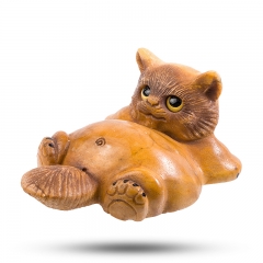 Фигурка из камня ангидрит "Кот"