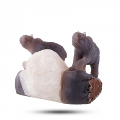 Статуэтка из камня "Два медведя" Камень агат