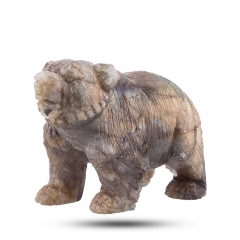 Статуэтка из камня "Медведь" Камень лабрадорит