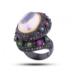 Эксклюзивное кольцо с натуральными камнями