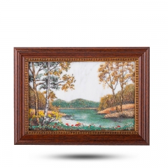 Картина "Осенний пейзаж" из природного камня