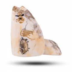 Статуэтка из камня "Кот" Камень ангидрит