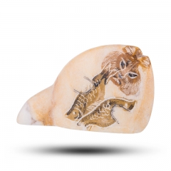 Статуэтка из камня "Кот" Камень ангидрит